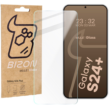 Elastyczne szkło hybrydowe Bizon Glass Mule do Galaxy S24 Plus