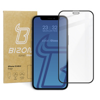 Szkło hartowane Bizon Glass Edge do iPhone 12 Mini, czarne