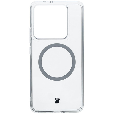 Etui z pierścieniem magnetycznym Bizon Case CrystalO do Xiaomi 14T Pro, przezroczyste