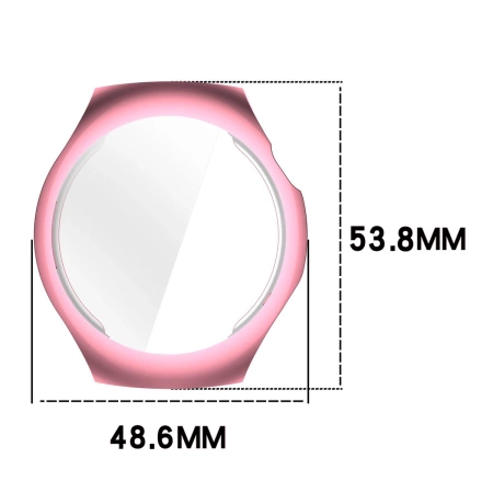 Etui z osłoną ekranu Bizon Case Watch Felipe do Huawei Watch 5 46mm, różowe