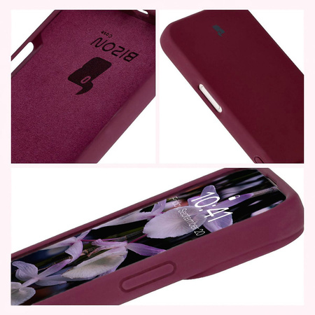Silikonowe etui Bizon Soft Case do iPhone 16 Plus, ciemnofioletowe