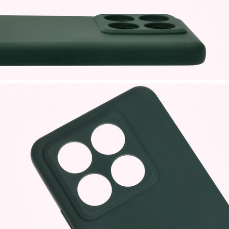 Silikonowe etui Bizon Soft Case do Xiaomi 14T Pro, ciemnozielone