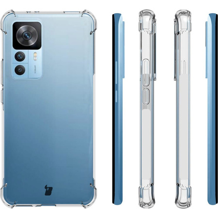 Etui + 2x szkło + obiektyw Bizon Case Clear Pack do Xiaomi 12T Pro, przezroczyste