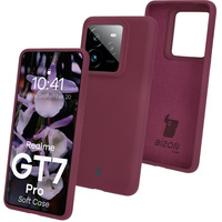 Silikonowe etui Bizon Soft Case do Realme GT 7 Pro, ciemnofioletowe