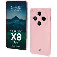 Etui Bizon Case Łupka do Oppo Find X8 Pro, różowe