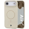 Silikonowe etui z pierścieniem magnetycznym Bizon Soft Case Magnetic do iPhone Air, écru