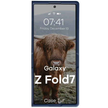 Pancerne etui Bizon Case Tur do Galaxy Z Fold7, granatowe