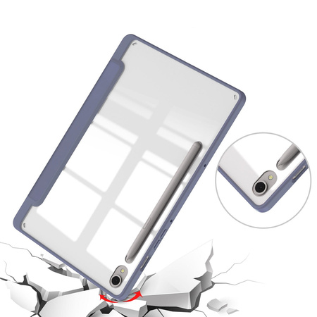 Etui Bizon Case Tab Clear Matt do Samsung Galaxy Tab S9, lawendowe