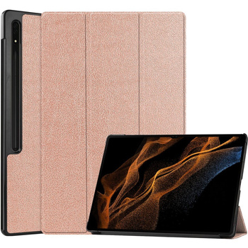 Etui Bizon Case Tab Croc do Samsung Galaxy Tab S8 Ultra, różowozłote