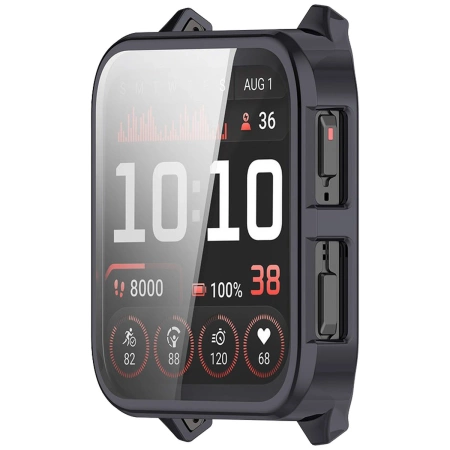 Etui z osłoną ekranu Bizon Case Watch Felipe do Garmin Venu X1, szare