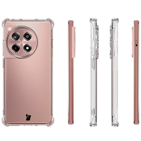 Etui + 2x folia Bizon Case Clear Pack do OnePlus 12R, przezroczyste