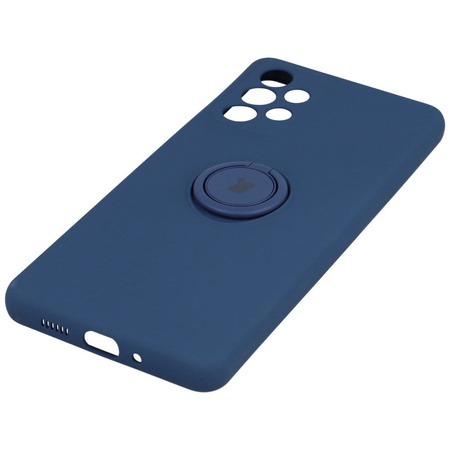 Etui Bizon Case Silicone Ring do Galaxy A73 5G, granatowe