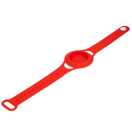 Etui Bizon Case Locator Child do Apple AirTag, czerwone