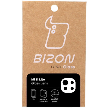 Szkło na aparat Bizon Glass Silk Lens dla Xiaomi Mi 11 Lite / 5G / 5G NE, 2 sztuki