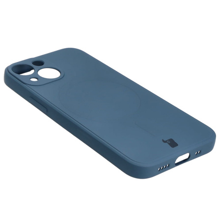 Etui Bizon Case Silicone Magnetic Sq do iPhone 13 Mini, granatowe