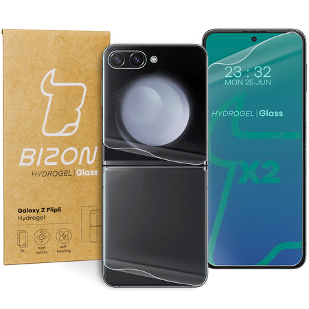 Folia hydrożelowa na tył i przód Bizon Glass Hydrogel, Galaxy Z Flip5