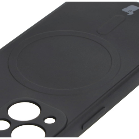Etui Bizon Case Silicone Magnetic Sq do iPhone 13 Mini, czarne