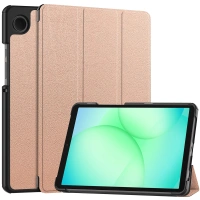Etui z klapką Bizon Case Tab Croc do Galaxy Tab A11 / A9, różowozłote