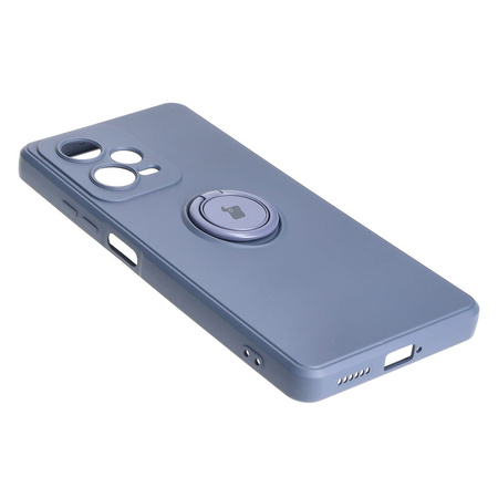 Etui Bizon Case Silicone Ring Sq do Xiaomi Redmi Note 12 Pro Plus 5G, szare