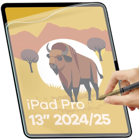 Folia imitująca papier Bizon Film Tab Papirus do iPad Pro 13" 7 gen. 2024, 2 sztuki
