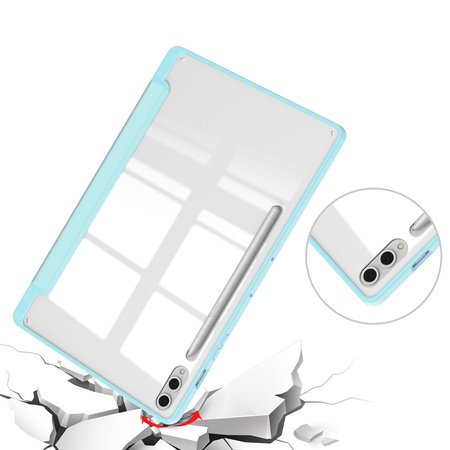 Etui Bizon Case Tab Clear Matt do Galaxy Tab S10 Plus / S9 Plus, błękitne