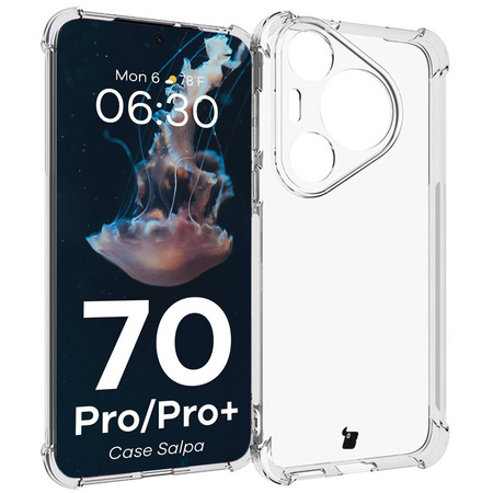 Elastyczne etui Bizon Case Salpa do Huawei Pura 70 Pro / Pro+, przezroczyste