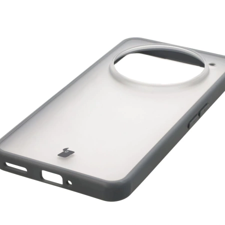 Etui Bizon Case Angelo do Nothing Phone (3a) Pro, półprzezroczyste z szarą ramką