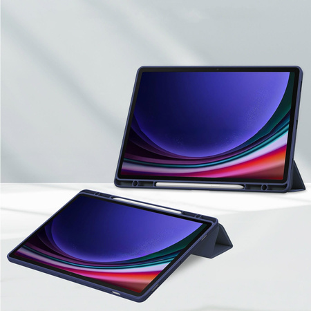 Etui Bizon Case Tab Clear Matt do Galaxy Tab S10 Plus / S9 Plus, granatowe