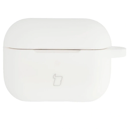 Silikonowe etui z karabińczykiem Bizon Case Headphone Silicone do AirPods 4, jasnozielone
