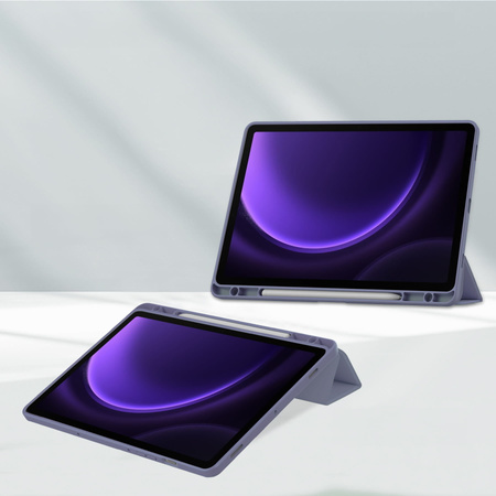 Etui Bizon Case Tab Clear Matt do Galaxy Tab S10 Lite / S10 FE / S9 / S9 FE, lawendowe