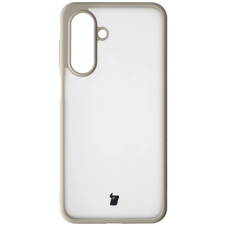 Etui Bizon Case Angelo do Galaxy A17 5G, półprzezroczyste z beżową ramką