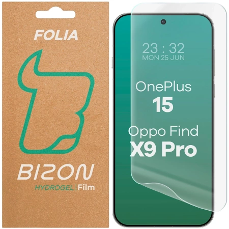 Folia hydrożelowa na ekran Bizon Glass Hydrogel Front do Oppo Find X9 Pro / OnePlus 15, 1 sztuka