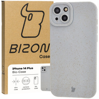 Ekologiczne etui Bizon Bio-Case do iPhone 14 Plus, szare