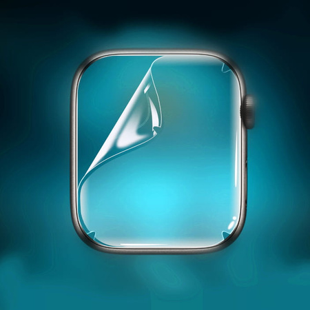 Folia hydrożelowa na ekran Bizon Glass Watch Hydrogel Duo, Apple Watch 8/7 41mm, 2 sztuki