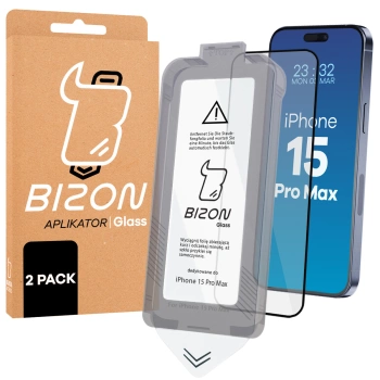 2x Szkło hartowane z ramką + szybka na aparat Bizon Edge 2 Pack do Xiaomi Redmi 14C 4G