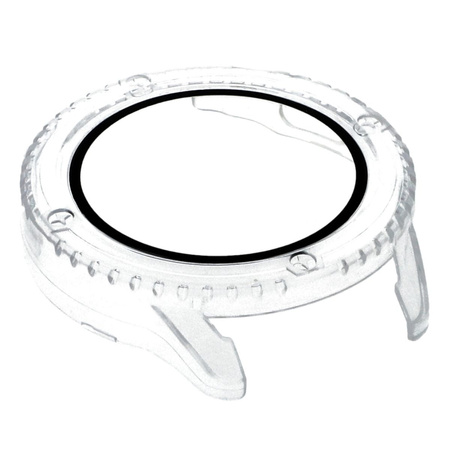 Etui Bizon Case+Glass Watch do Xiaomi Watch S3 47 mm, przezroczyste