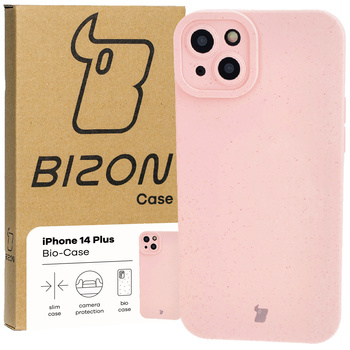 Ekologiczne etui Bizon Bio-Case do iPhone 14 Plus, różowe