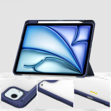 Etui Bizon Case Tab Clear Matt do iPad Air 13" 2024, granatowe