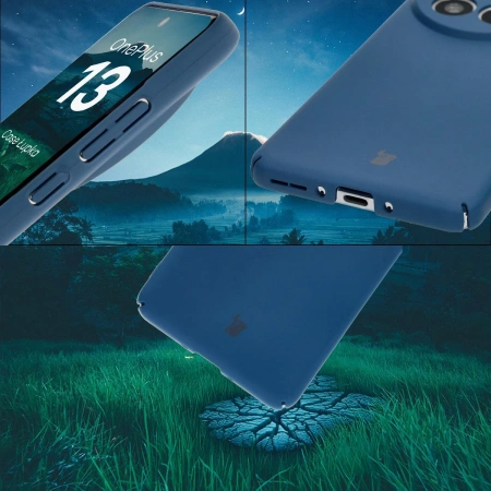 Etui Bizon Case Łupka do OnePlus 13, niebieskie
