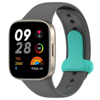 Pasek Bizon Strap Watch Nessy do Xiaomi Redmi Watch 3, ciemnoszary