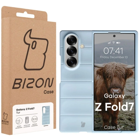 Pancerne etui Bizon Case Tur do Galaxy Z Fold7, błękitne