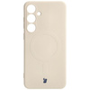 Etui Bizon Case Silicone Magnetic Sq do Galaxy S24 Plus, beżowe