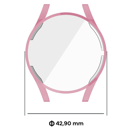 Etui Bizon Case Watch Felipe do Galaxy Watch FE / Watch 4 40 mm, różowe