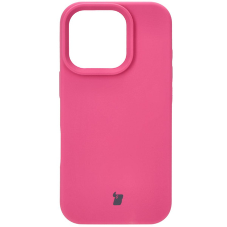 Silikonowe etui Bizon Soft Case do iPhone 16 Pro, fuksja