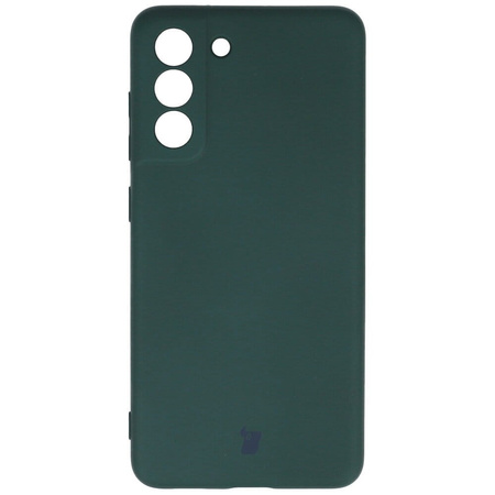 Etui Bizon Case Silicone do Galaxy S21 FE, ciemnozielone