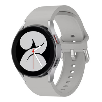 Pasek Bizon Strap Watch Silicone do Galaxy Watch 20 mm, jasnoszary