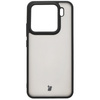 Etui Bizon Case Angelo do Xiaomi 15, półprzezroczyste z czarną ramką