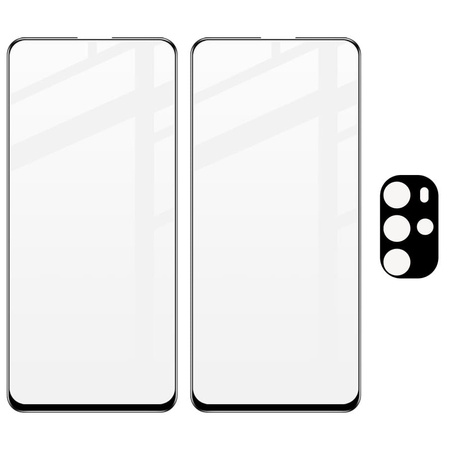 Szkło hartowane Bizon Glass Edge - 2 sztuki + ochrona na obiektyw, Motorola Moto G22