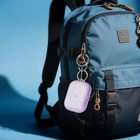 Elastyczne etui z karabińczykiem Bizon Case Headphone Clear do Samsung Galaxy Buds 3/3 Pro przeźroczyste