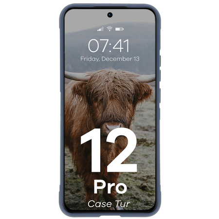 Pancerne etui Bizon Case Tur do Oppo Reno 12 Pro, granatowe